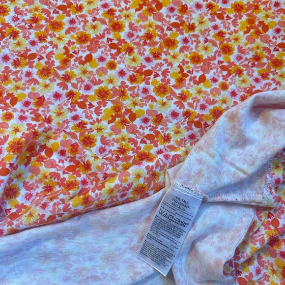 Old Navy Floral Everywear Tee XXL Tall Cotton Boxy Cottagecore Coastal Grandma - Picture 13 of 13